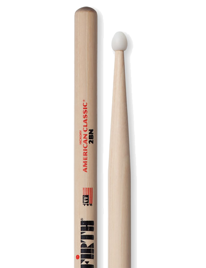 VIC FIRTH® 2BN American Classic® Baquetas Punta Nylon