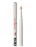 VIC FIRTH® 5A-WH American Classic® Baquetas Blanca Punta Madera