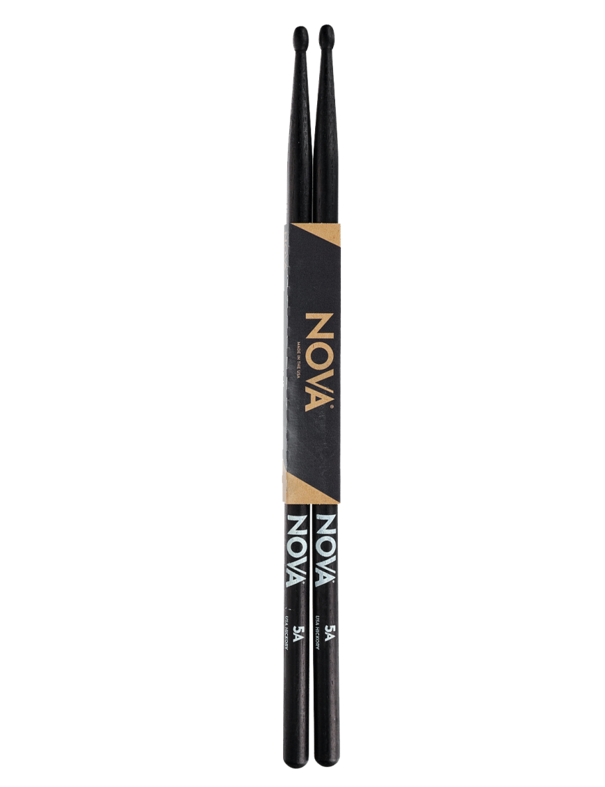 NOVA by VIC FIRTH® 5A Baqueta Acabado Negro Punta Madera