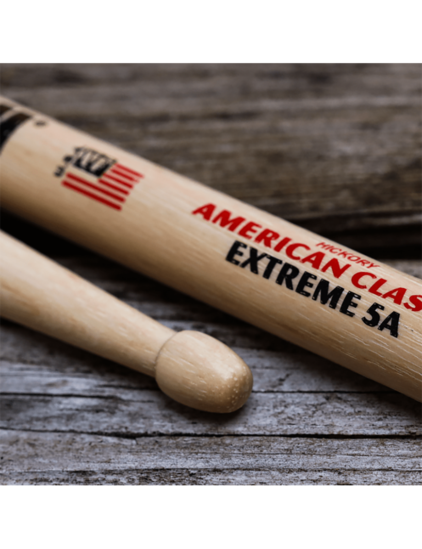 VIC FIRTH® X5A EXTREME American Classic® Baquetas Punta Madera