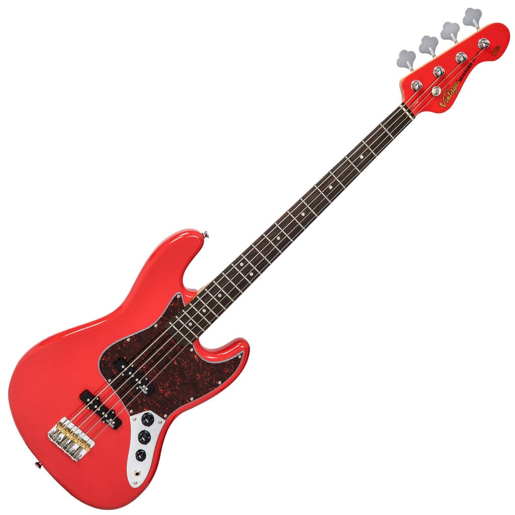 Vintage Bajo Eléctrico Vj74 Reedición ~ Rojo Firenza