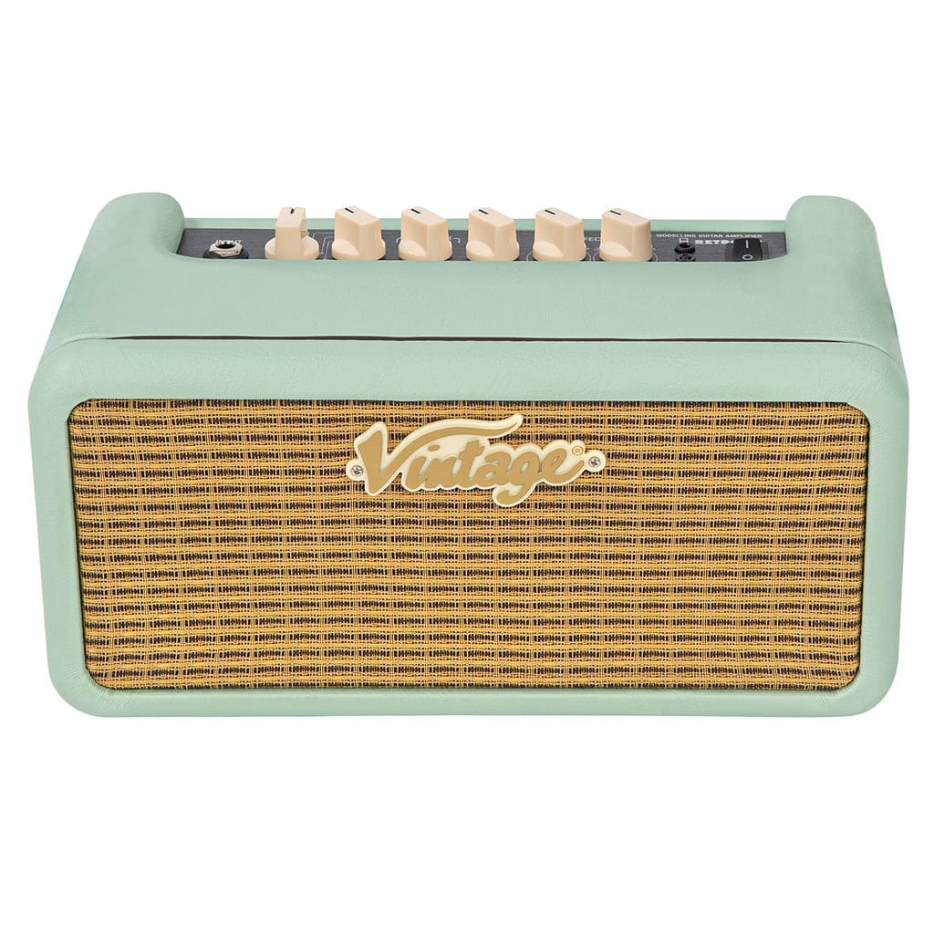 Vintage Amplificador De Guitarra Retro De 15 W Con Dsp -  Verde Menta