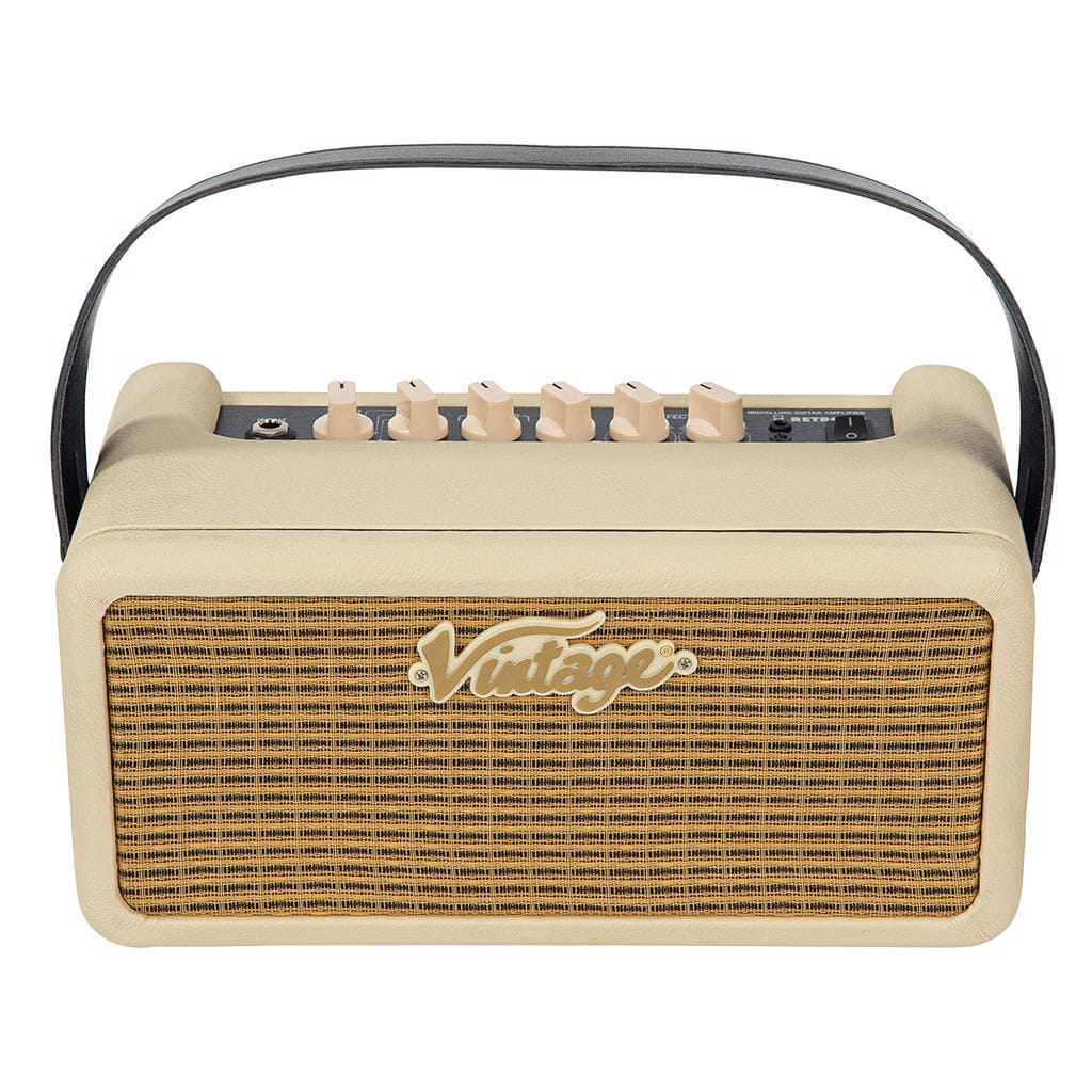 Vintage Amplificador De Guitarra Retro De 15 W Con Dsp - Vintage Blanco