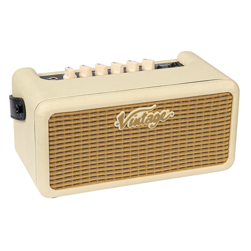 Vintage Amplificador De Guitarra Retro De 25 W Con Dsp - Vintage Blanco