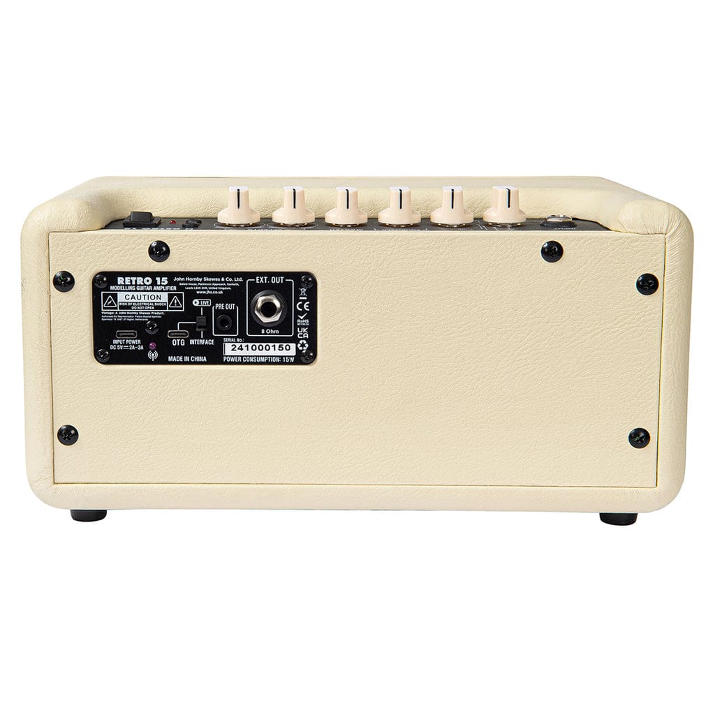 Vintage Amplificador De Guitarra Retro De 25 W Con Dsp - Vintage Blanco
