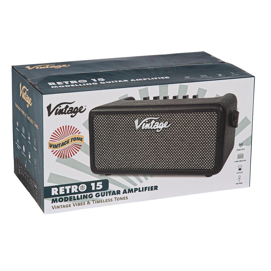 Vintage Amplificador De Guitarra Retro De 25 W Con Dsp - Verde Menta
