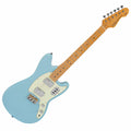 Vintage Guitarra Eléctrica Revo Series 'Colt Hh Twin' De Puente Fijo ~ Azul Laguna
