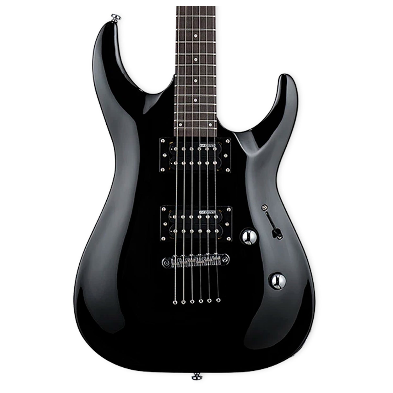 Guitarra Eléctrica Superstrato MH-10 Black Con Funda - LTD