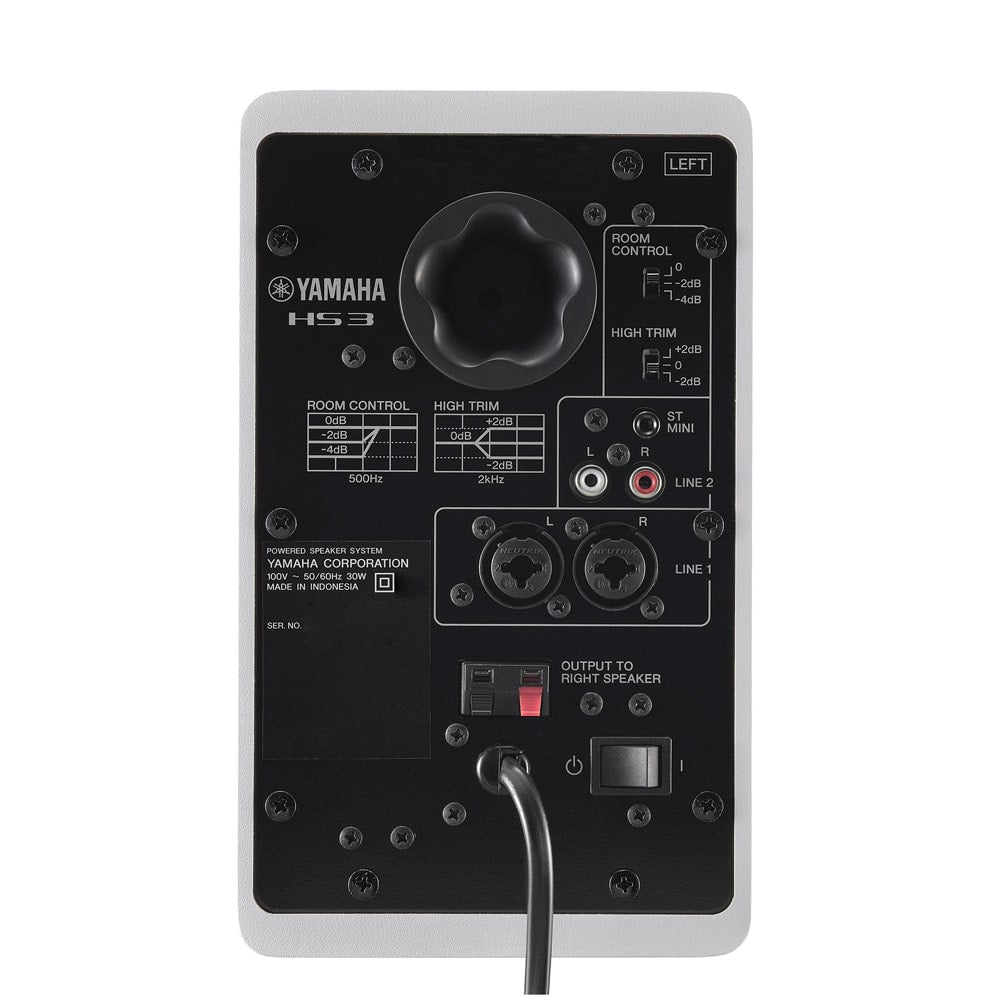 Par de monitores estudio activo 3,5" HS3 White - Yamaha