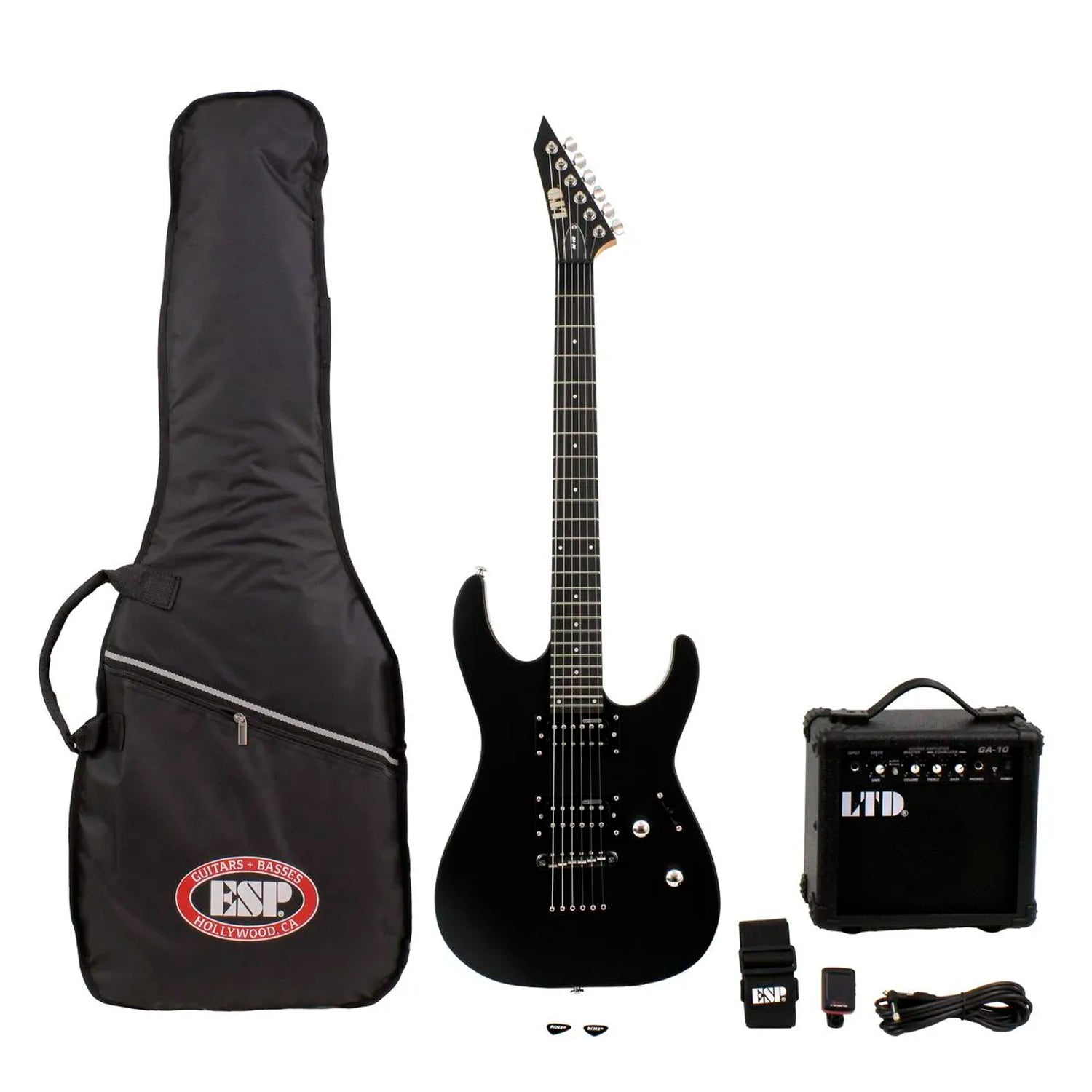 Pack Guitarra Eléctrica M-10 Black Satin - LTD