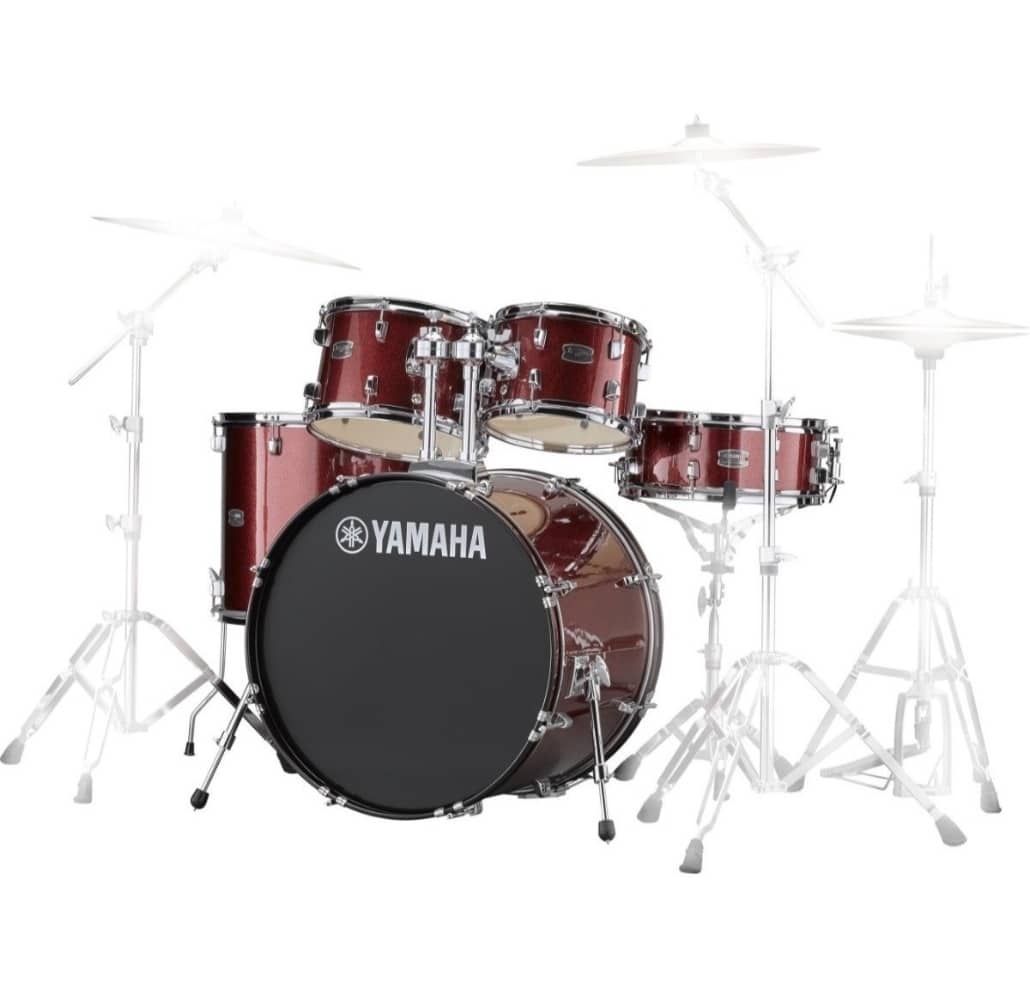 Shell pack 5 piezas bombo 22" Rydeen RDP2F5 Burgundy glitter - Yamaha
