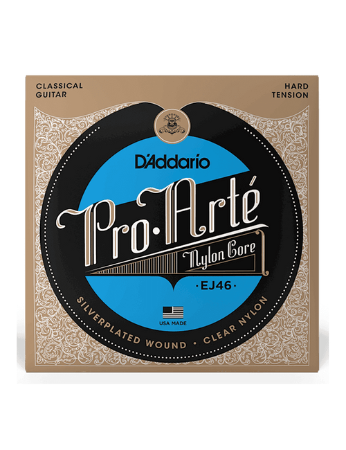 D'addario Cuerdas Guitarra Clásica Nylon 6 Cuerdas Ej46 Pro Arté Tensión Fuerte 28.5-44