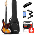 Donner DJB-510S Bajo eléctrico blanco