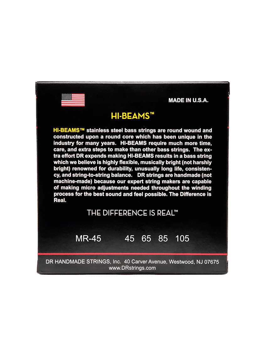 Dr Cuerdas Bajo Eléctrico 4 Cuerdas Hi-Beams™ Mr-45-105 Medium