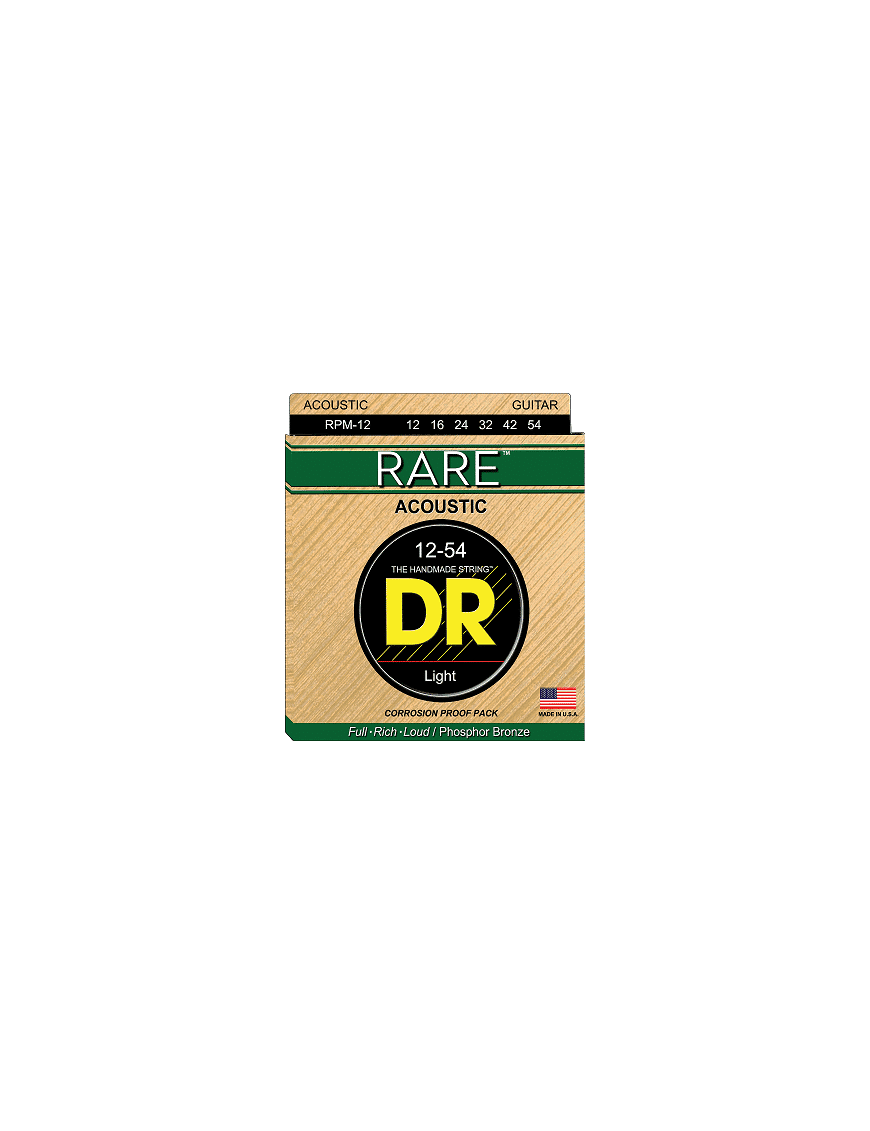 Dr Cuerdas Guitarra Acústica 6 Cuerdas Rare™ Rpm-12 Light 12-54
