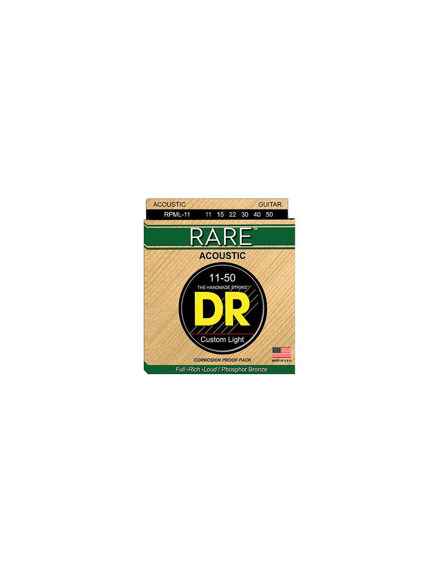 Dr Cuerdas Guitarra Acústica 6 Cuerdas Rare™ Rpml-11 Custom Light 11-50