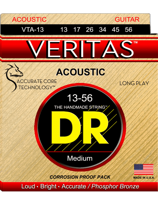 Dr Cuerdas Guitarra Acústica Folk 6 Cuerdas Veritas™ Vta-13-56 Medium