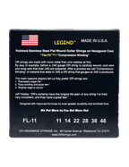 Dr Cuerdas Guitarra Eléctrica 6 Cuerdas Legend™ Fl-11 Medium Light 11- 48 Flat Wound