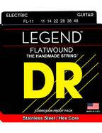 Dr Cuerdas Guitarra Eléctrica 6 Cuerdas Legend™ Fl-11 Medium Light 11- 48 Flat Wound