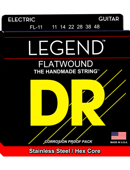 Dr Cuerdas Guitarra Eléctrica 6 Cuerdas Legend™ Fl-11 Medium Light 11- 48 Flat Wound