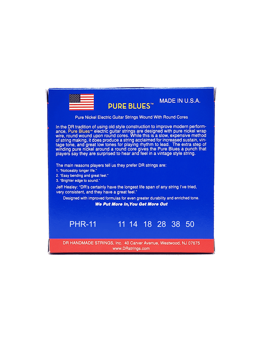 Dr Cuerdas Guitarra Eléctrica 6 Cuerdas Pure Blues™ Phr-11-50 Heavy