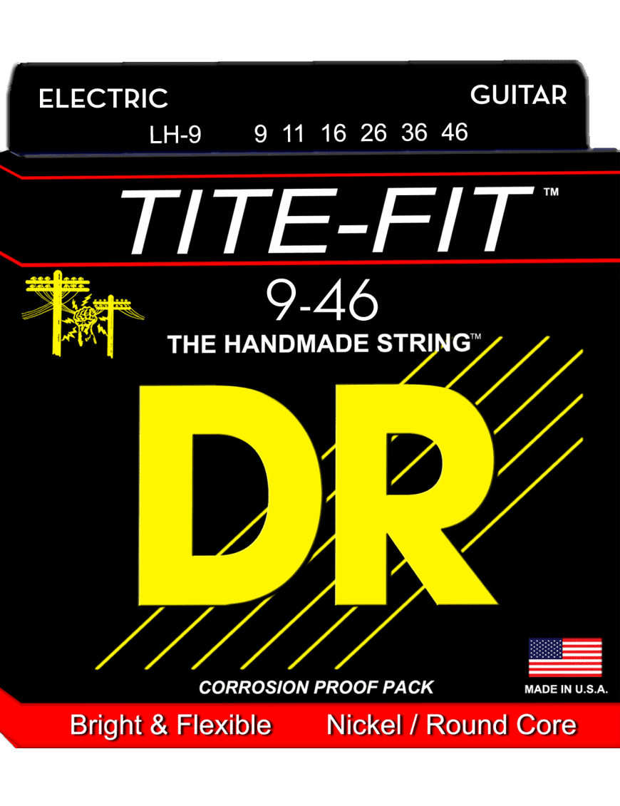 Dr Cuerdas Guitarra Eléctrica 6 Cuerdas Tite-Fit™ Lh-9-46 Light-Heavy