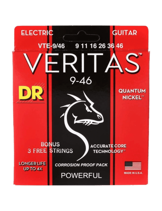 Dr Cuerdas Guitarra Eléctrica 6 Cuerdas Veritas™ Vte-09-46 Light To Medium