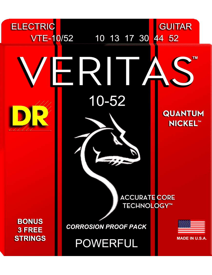 Dr Cuerdas Guitarra Eléctrica 6 Cuerdas Veritas™ Vte-10-52 Big Heavy