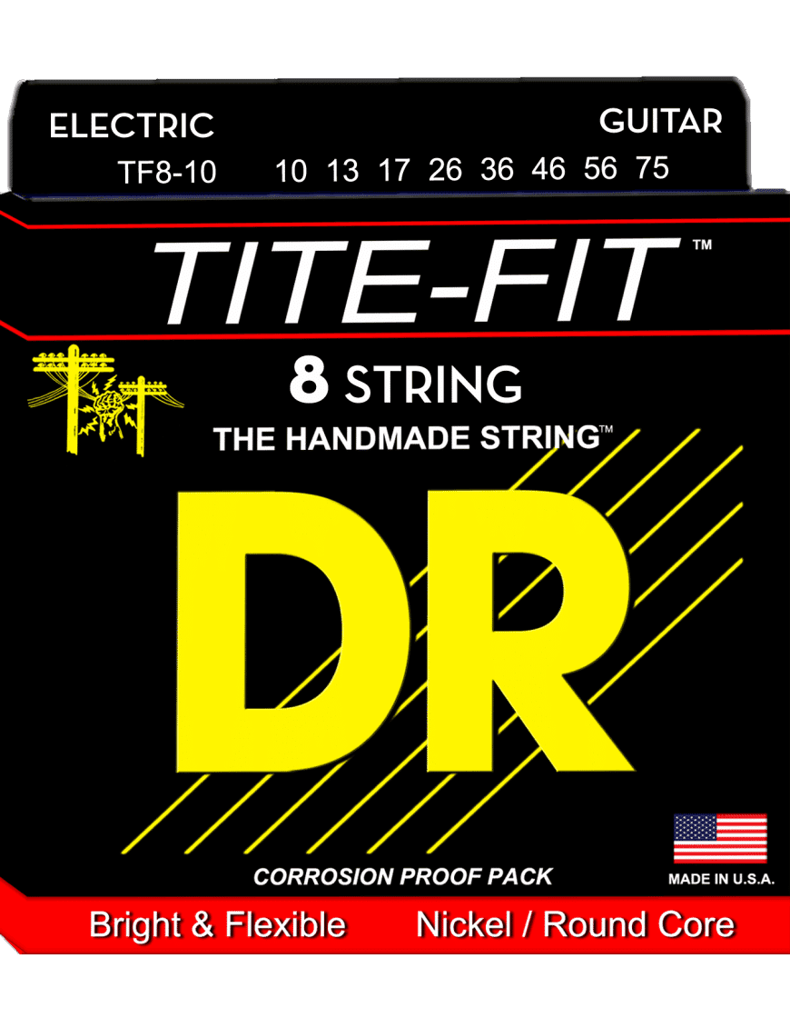 Dr Cuerdas Guitarra Eléctrica 8 Cuerdas Tite-Fit™ Tf8-10 Medium 10-75