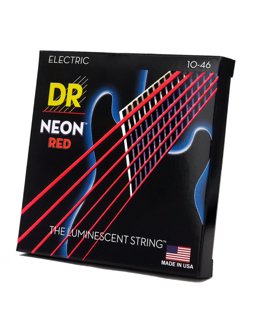 DR HI-DEF NEON™ Red 10-46 Cuerdas Guitarra Eléctrica Medium | Rojo