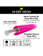 Dr Neon™ Pink 11-50 Cuerdas Guitarra Acústica Phosphor Bronze | Rosado