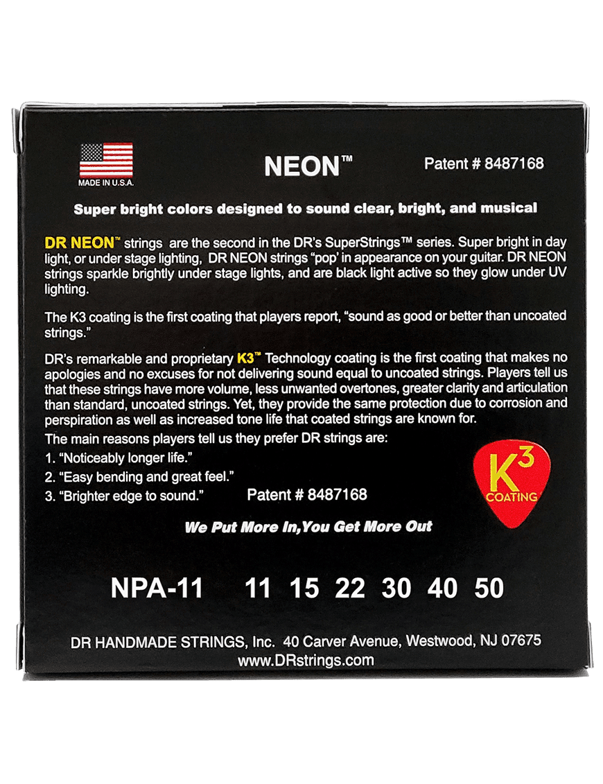Dr Neon™ Pink 11-50 Cuerdas Guitarra Acústica Phosphor Bronze | Rosado