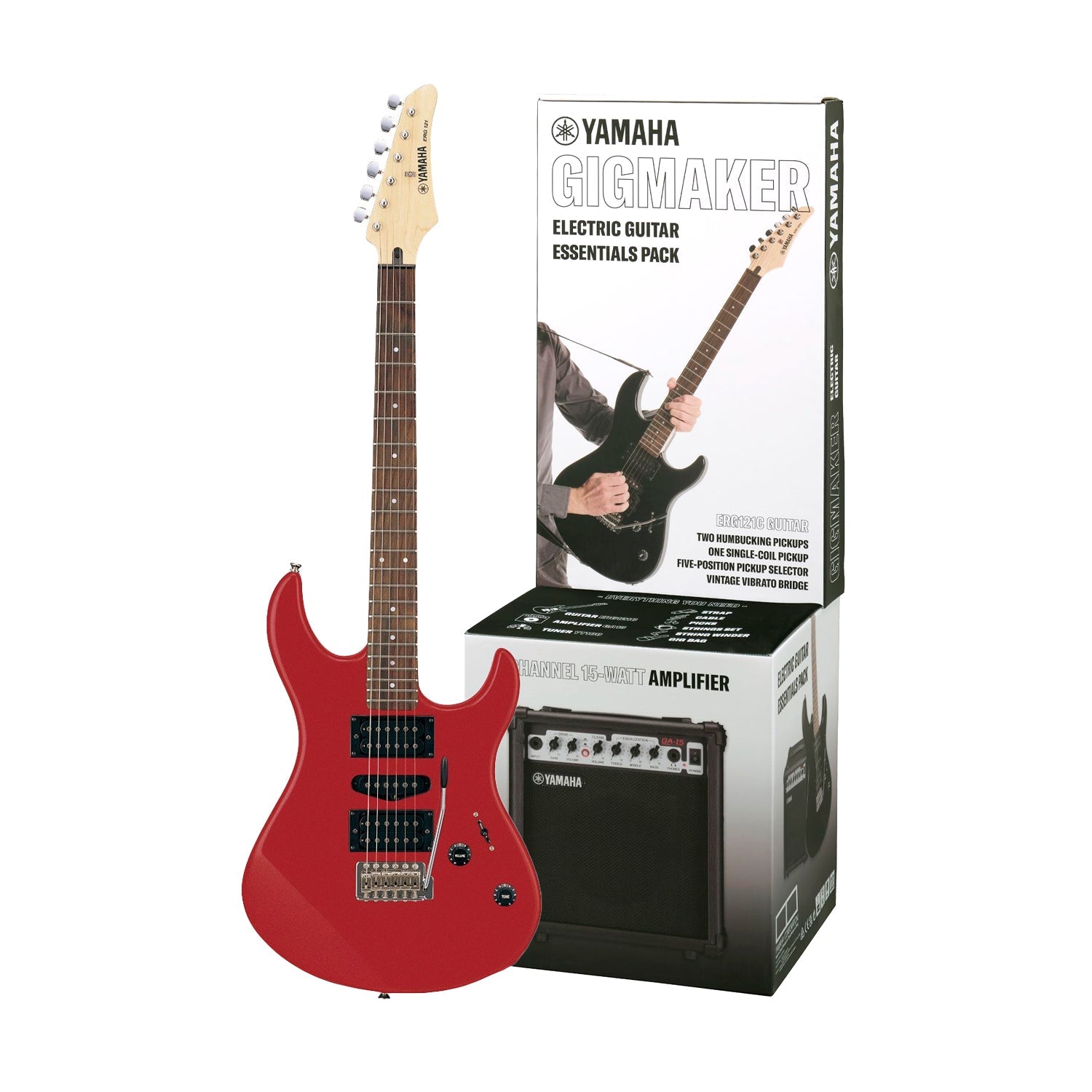 Pack guitarra electrica amplificador y accesorios ERG121GPII Metallic Red