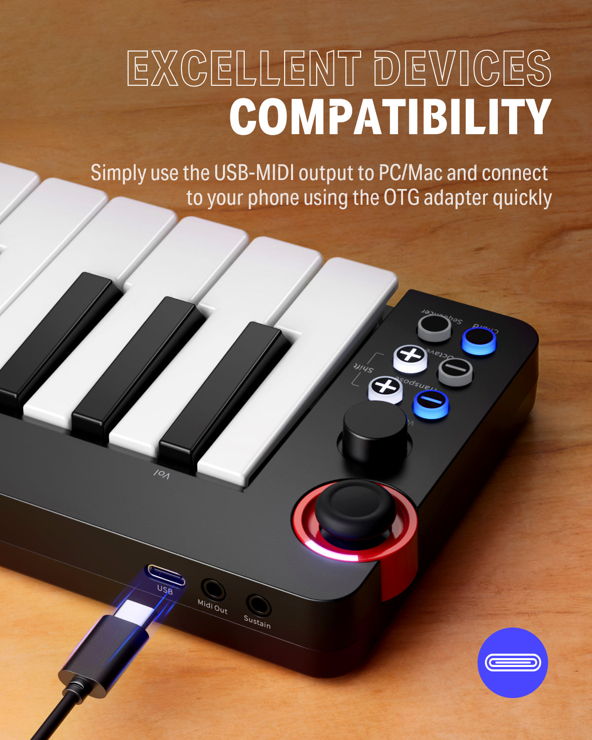 Donner N-32 Teclado MIDI de 32 teclas