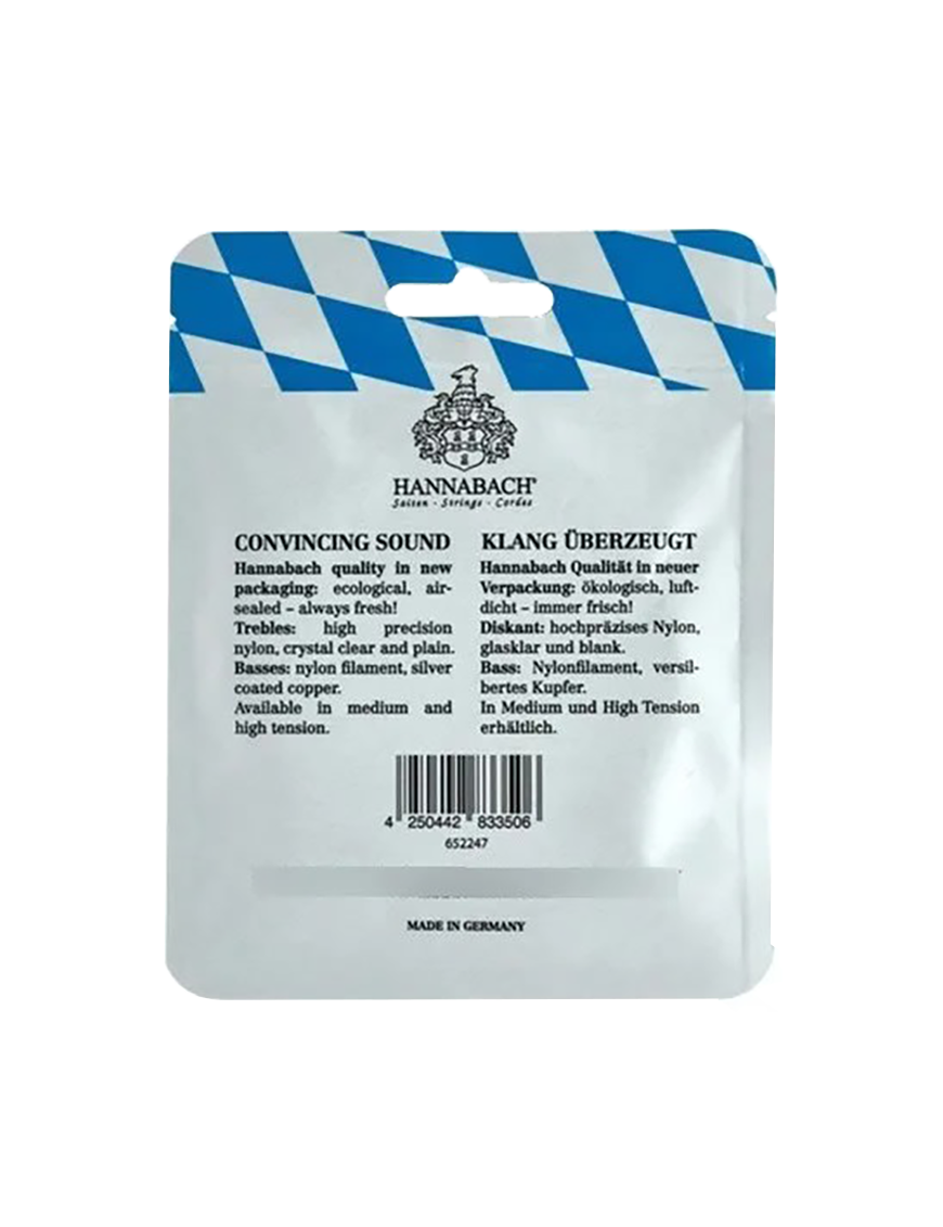 HANNABACH® 500HT Cuerdas Guitarra Clásica Nylon Tensión Alta