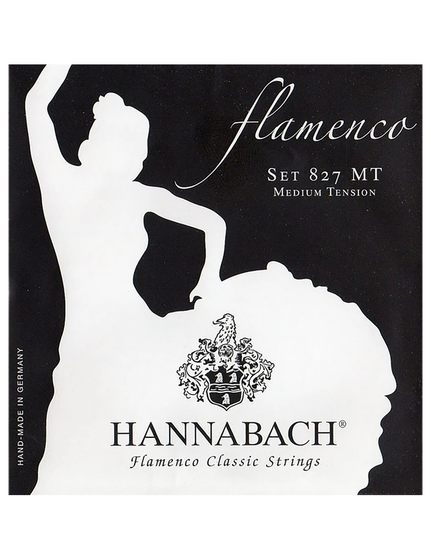 HANNABACH® 827 Flamenco Cuerdas Guitarra Flamenca Nylon Tensión Media