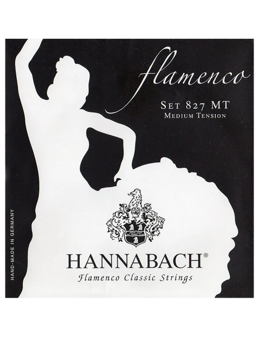 HANNABACH® 827 Flamenco Cuerdas Guitarra Flamenca Nylon Tensión Media