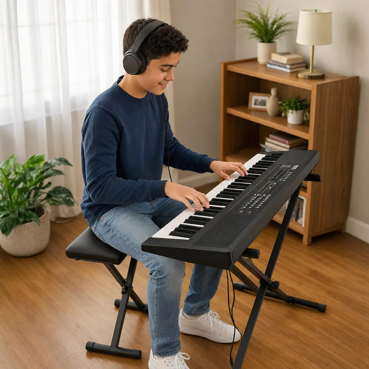 Teclado Donner DEK‑620 de 61 Teclas Sensibles con Clase Gratis