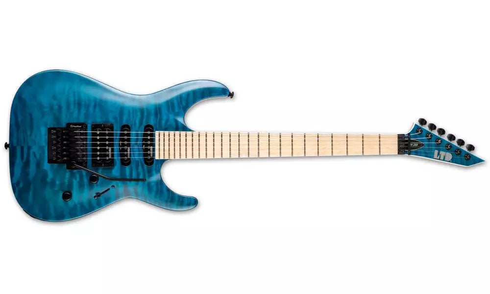 Guitarra Eléctrica LTD MH-203QM NT See Thru Blue
