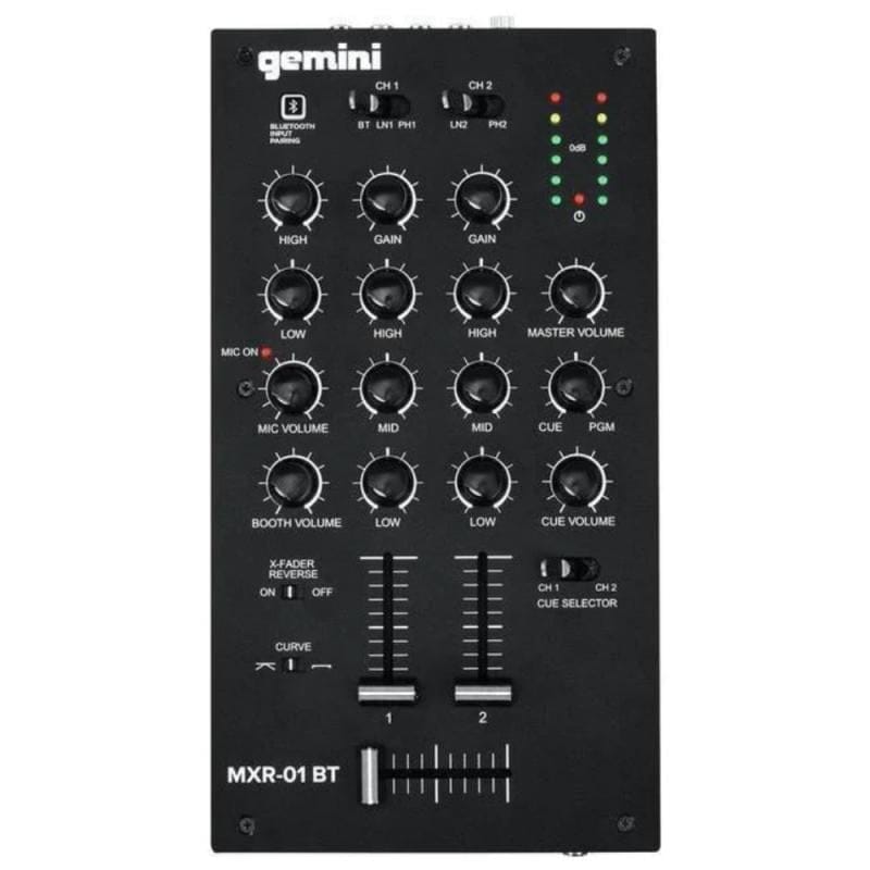 Gemini Mxr-01bt Mixers Dj 2 Canales Con Entrada Bluetooth