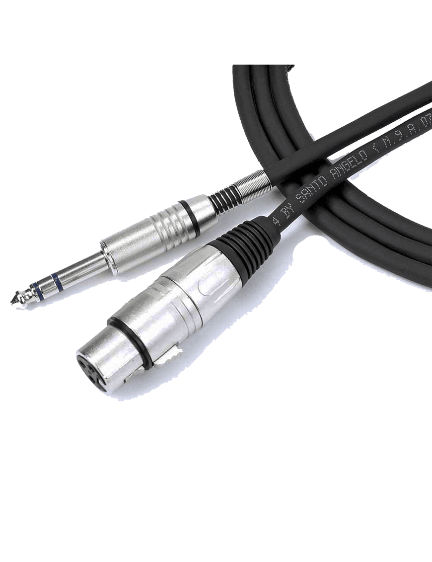 Santo Angelo® Ac11 1mt Cable Audio 1plug ¼" Trs A 1xlr Hembra Ofhc