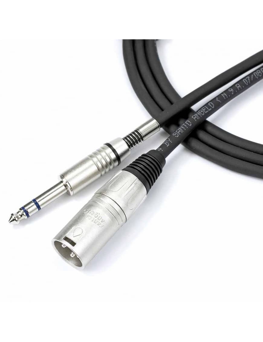 Santo Angelo Ac12 Cable Audio Plug ¼" Trs A Xlr Macho Ofhc Largo: 3 Mt