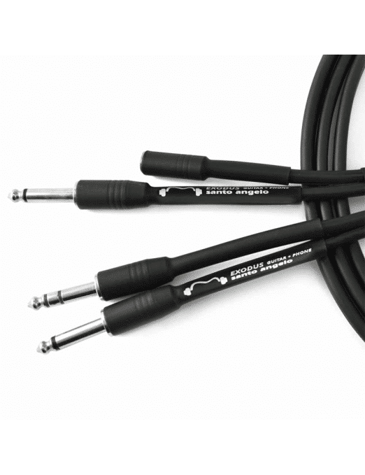 Santo Angelo Cable Audio Exodus Plug ¼" Ts A Plug ¼" Ts + Plug ¼" Trs A Mini Plug ⅛" Trs Hembra Ofhc Largo: 2.00 Mts