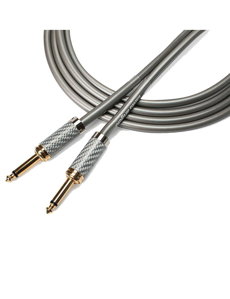 Santo Angelo® Metal Dci Silver 4.57mt Cable Instrumentos Plug ¼" Recto A Plug ¼" Recto Ofhc
