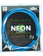 Santo Angelo Neon Blue Cable Instrumentos Plug ¼" Recto A Plug ¼" 90° Ofhc | 3.05mt