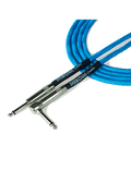 Santo Angelo Neon Blue Cable Instrumentos Plug ¼" Recto A Plug ¼" 90° Ofhc | 3.05mt