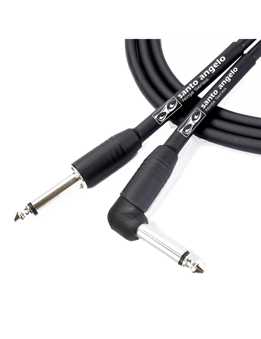 Santo Angelo Ninja Cable Instrumentos Plug ¼" Recto A Plug ¼" L 90° Ofhc | 6.10 Mt
