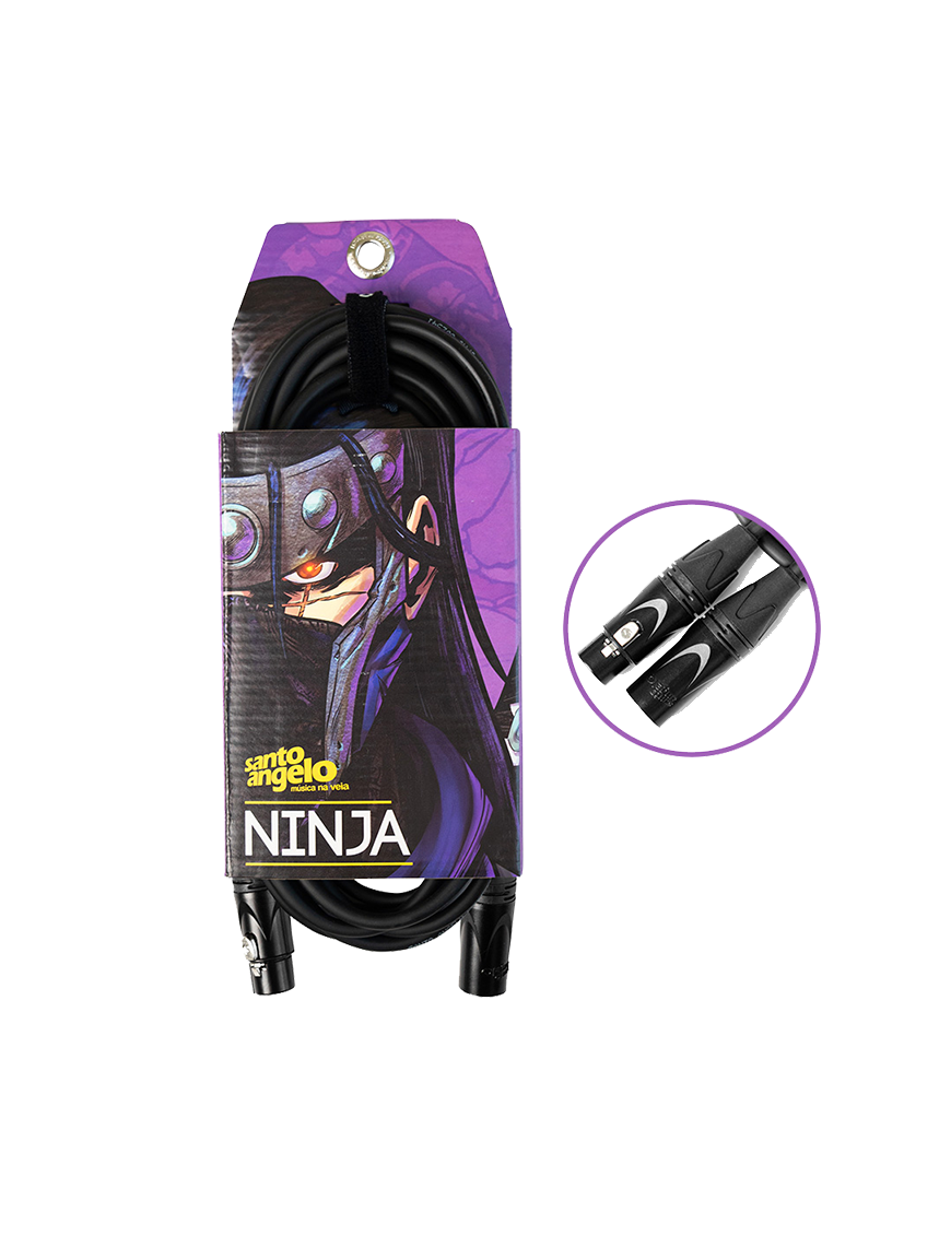 Santo Angelo® NINJA LW 15.24m Cable Micrófono XLR a XLR OFHC