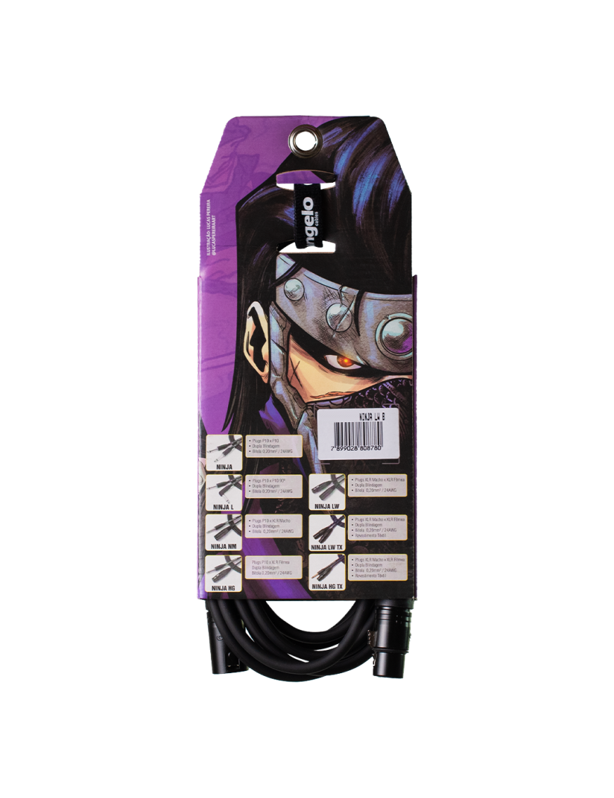 Santo Angelo® NINJA LW 15.24m Cable Micrófono XLR a XLR OFHC