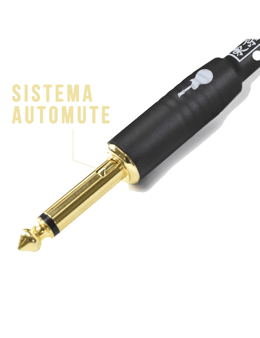Santo Angelo® Tokyo Cable Instrumentos Automute Plug ¼" Recto A Plug ¼" Recto Ofhc | 4.57 Mt